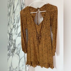 Reformation long sleeve mini dress